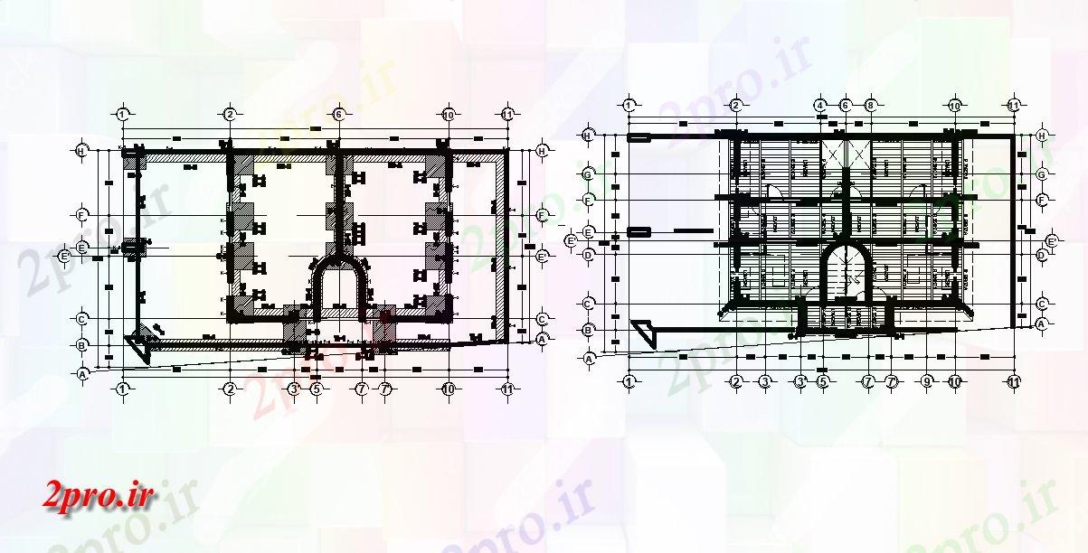 دانلود نقشه طراحی جزئیات ساختار جزئیات بنیاد مترو     اتوکد         اتوکد (کد50591)