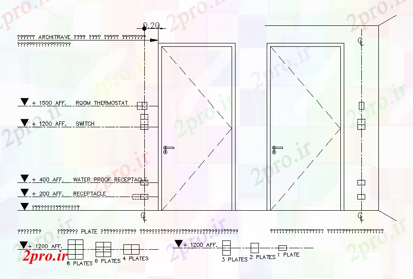 دانلود نقشه درب و پنجره درب نمای با نصب و راه اندازی  طراحی   (کد50795)