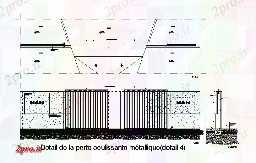 دانلود نقشه جزئیات طراحی در و پنجره  درب کشویی اتوکد  (کد50927)