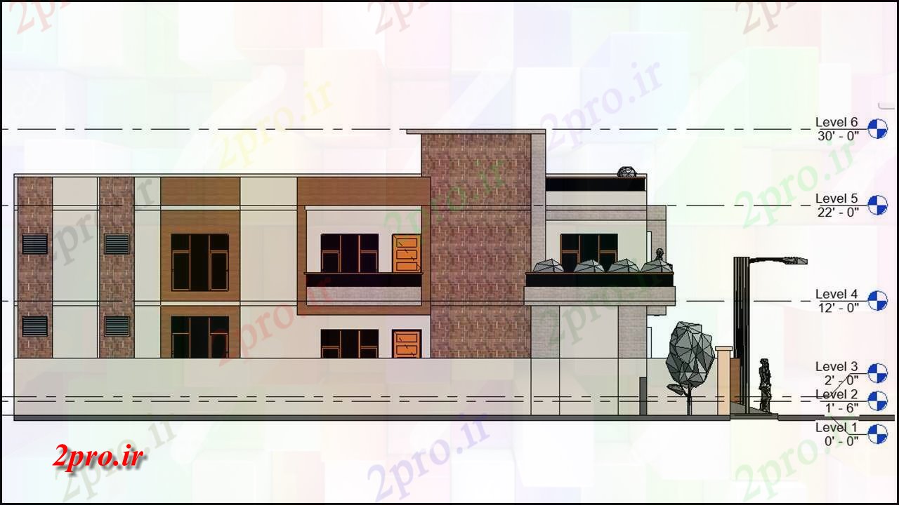 دانلود نقشه مسکونی  ، ویلایی ، آپارتمان  G + 1 تریدی بخش سمت خانه   Revit و  این  طراحی Revit و در  com  (کد51017)