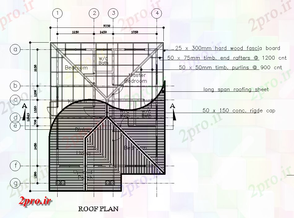 دانلود نقشه مسکونی  ، ویلایی ، آپارتمان  طرحی سقف 9x11m زمین طرحی خانه طبقه   (کد51045)