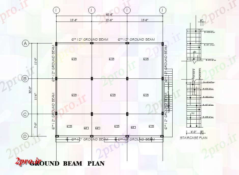 دانلود نقشه مسکونی  ، ویلایی ، آپارتمان  طرحی پرتو زمینی 40'x32     طرحی خانه   (کد51074)