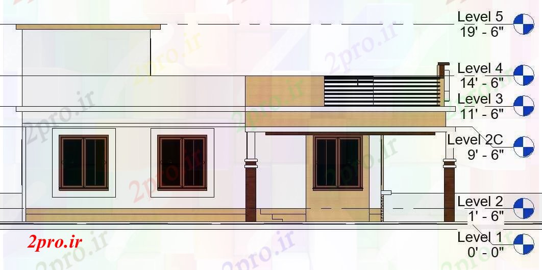 دانلود نقشه مسکونی  ، ویلایی ، آپارتمان   خانه سمت ر قسمت   Revit و  این  طراحی Revit و در  com  (کد51110)