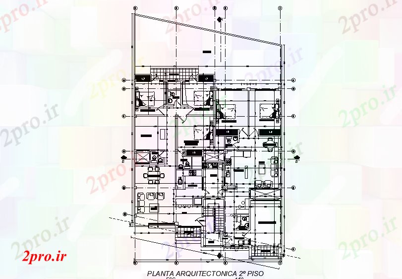 دانلود نقشه مسکونی  ، ویلایی ، آپارتمان  x22m طرحی خانه دوقلو   (کد51116)