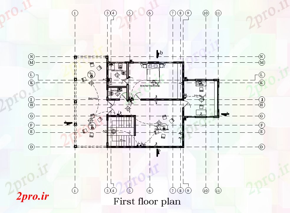 دانلود نقشه مسکونی  ، ویلایی ، آپارتمان  x27m اولین طرحی خانه طبقه   اتوکد  (کد51125)