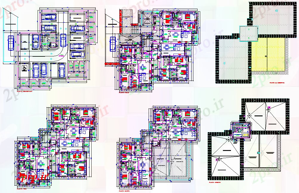 دانلود نقشه پلان مقطعی BATIMENT (کد51267)