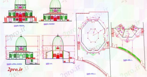 دانلود نقشه کلیسا - معبد - مکان مذهبی طراحی مسجد (کد51402)