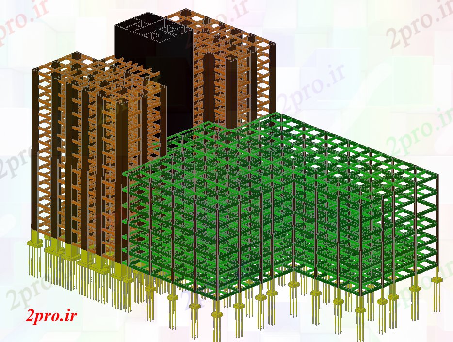 دانلود نقشه ساختمان مرتفع ساخت و ساز ساختمان (کد51469)
