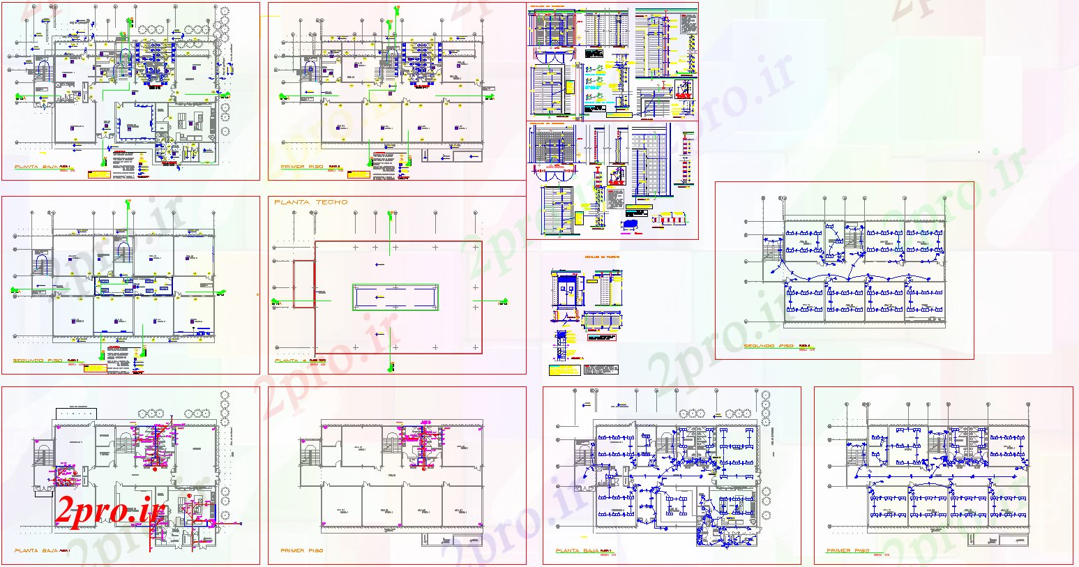 دانلود نقشه ساختمان اداری - تجاری - صنعتی طرحی جمع و جور ساختمان (کد51507)