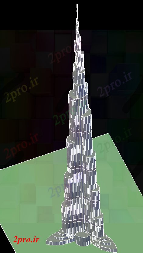 دانلود نقشه مکان های تاریخی  برج برج خلیفه (کد51513)