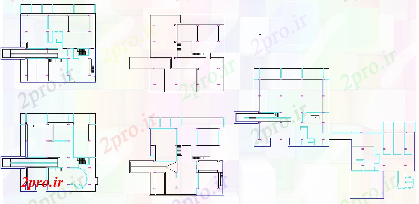 دانلود نقشه معماری معروف ویلا Shodhan (کد51553)