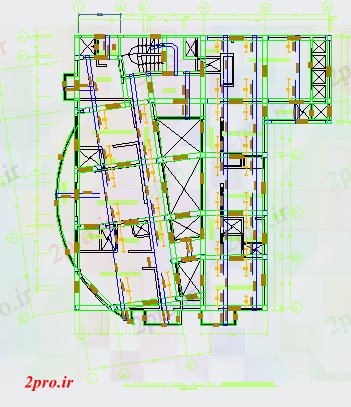 دانلود نقشه باشگاه پروژه های مسکن 16 در 17 متر (کد51620)