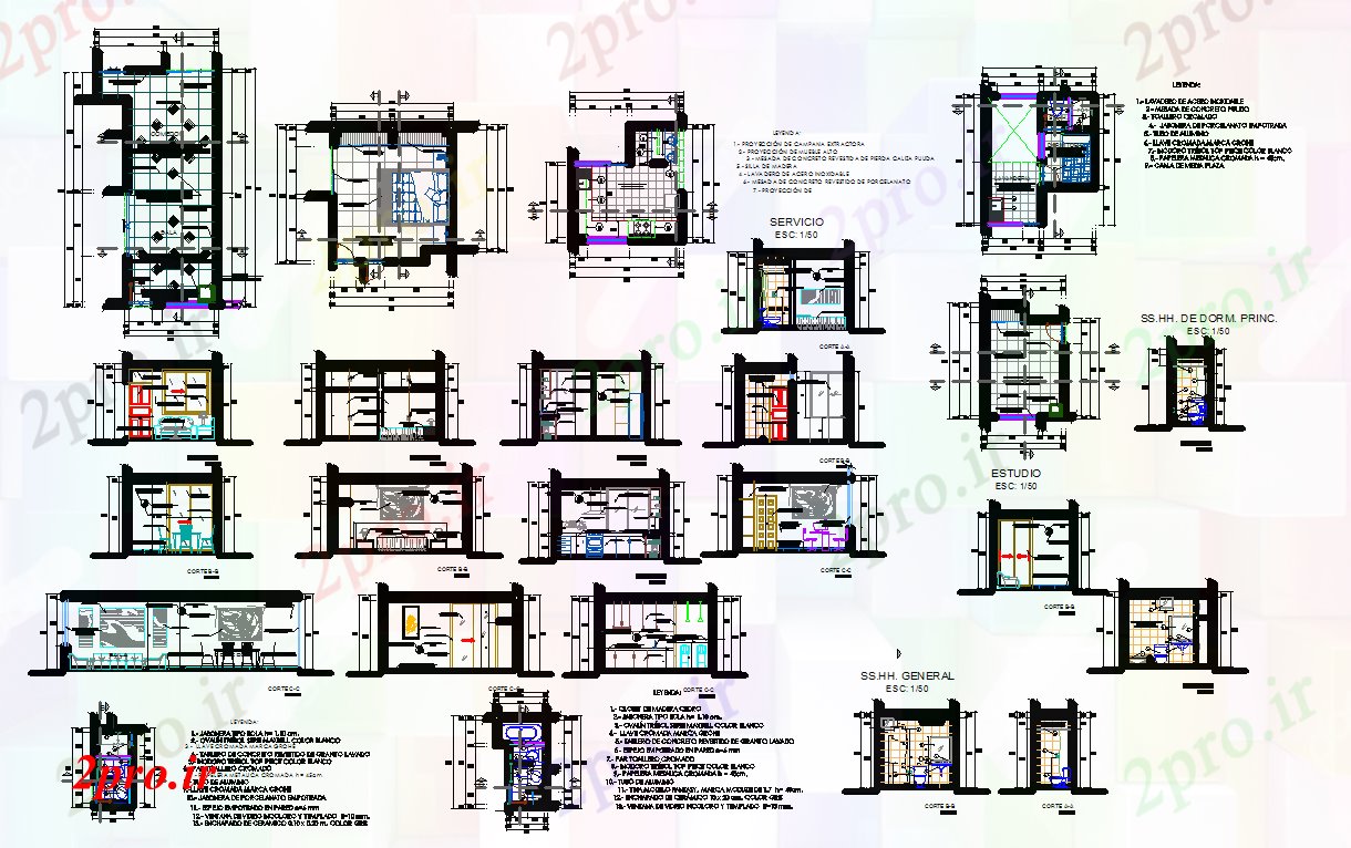 دانلود نقشه خانه مسکونی ، ویلاطراحی داخلی خانه 5 در 9 متر (کد51628)