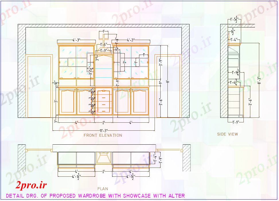 دانلود نقشه داخلی خانه WALL UNIT با ALTHAR (کد51681)
