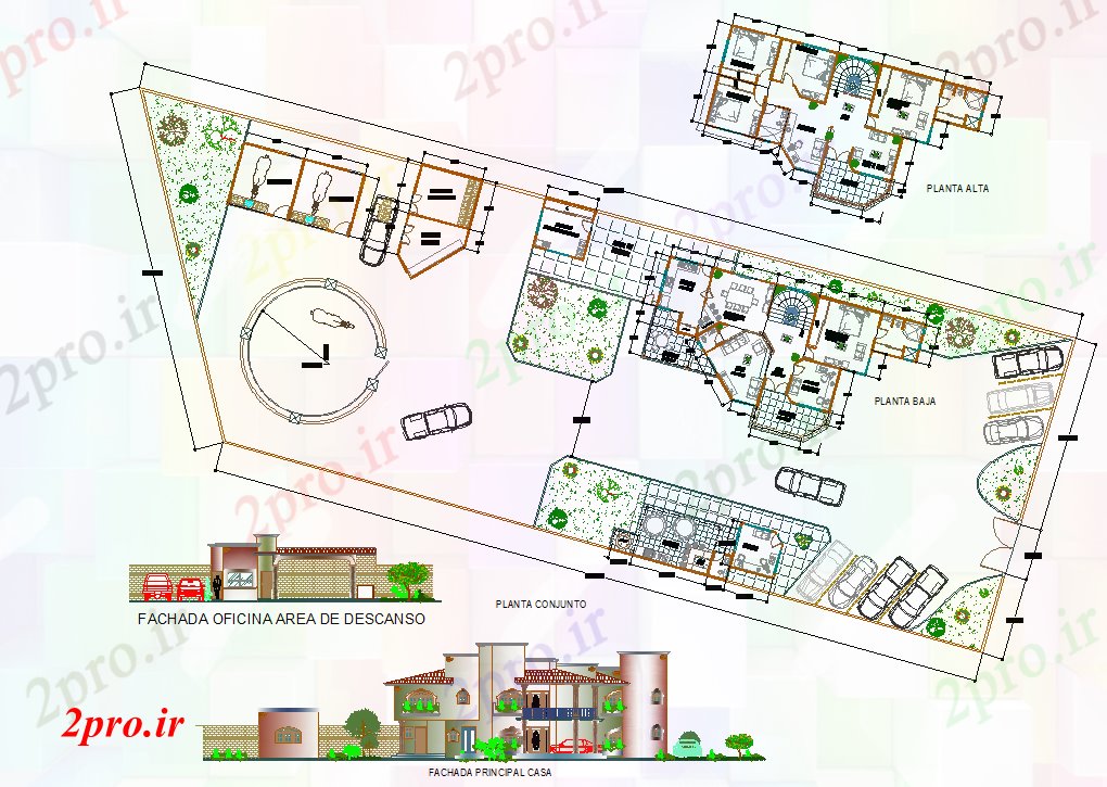 دانلود نقشه مسکونی ، ویلایی ، آپارتمان خانه های روستای 8 در 21 متر (کد51702)