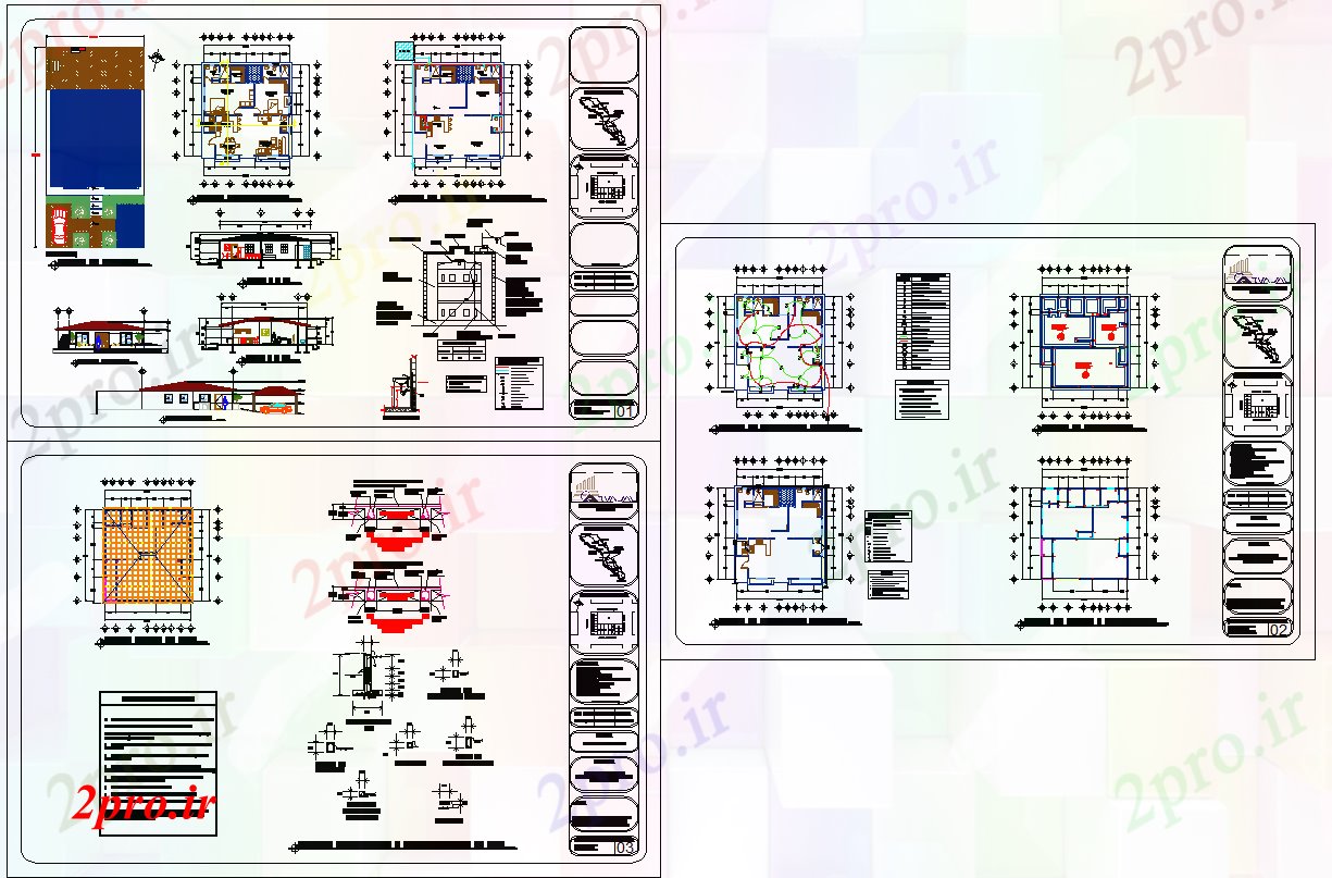 دانلود نقشه مسکونی ، ویلایی ، آپارتمان صفحه اصلی با طراحی تراس 12 در 13 متر (کد51708)