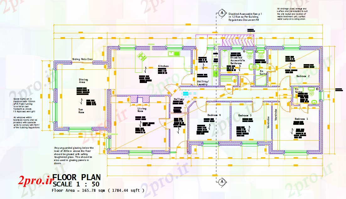 دانلود نقشه مسکونی ، ویلایی ، آپارتمان جزئیات اصلی طرح 9 در 27 متر (کد51729)