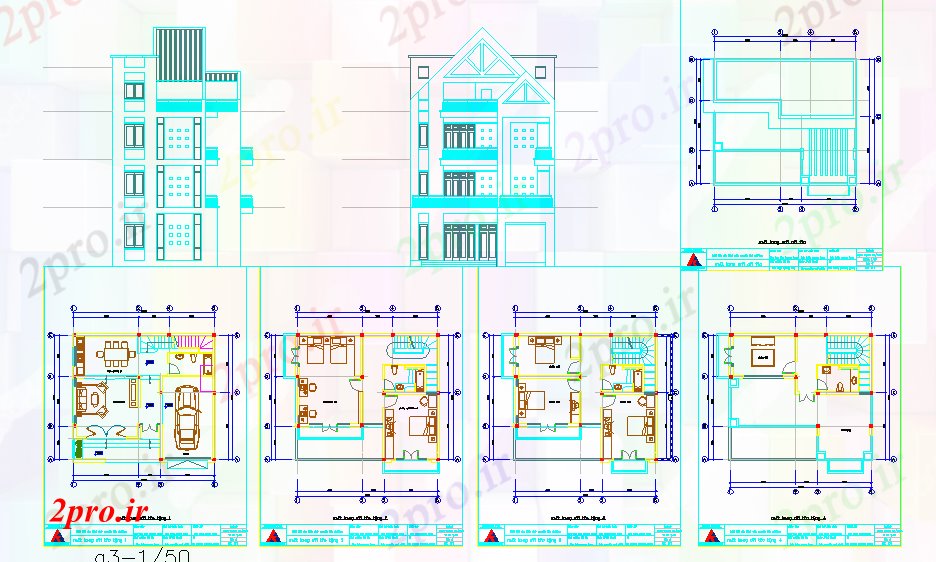 دانلود نقشه مسکونی  ، ویلایی ، آپارتمان  جزئیات پروژه آپارتمان   (کد51738)
