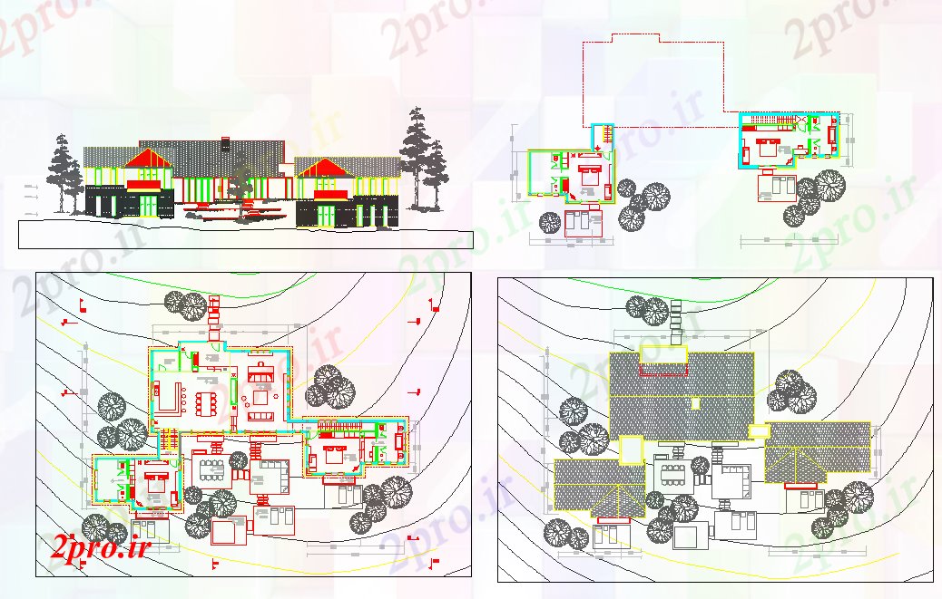 دانلود نقشه مسکونی ، ویلایی ، آپارتمان طراحی خانه خانواده چند 23 در 38 متر (کد51747)