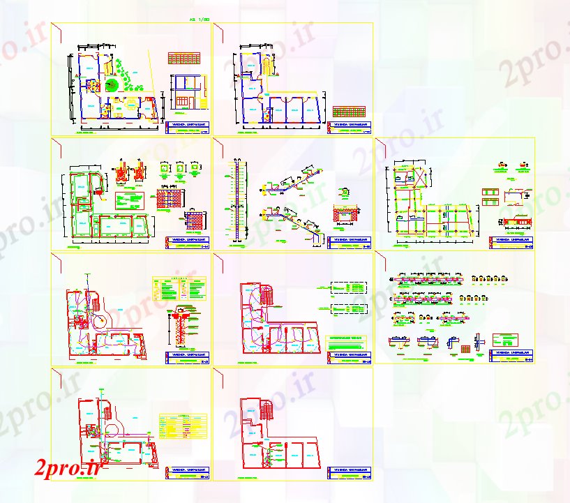 دانلود نقشه مسکونی ، ویلایی ، آپارتمان پروژه خانه ساده 12 در 14 متر (کد51758)
