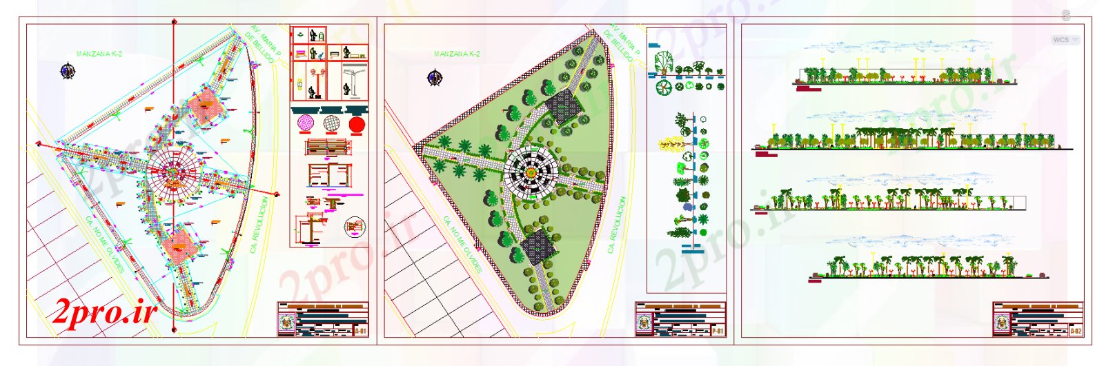 دانلود نقشه باغ چشم انداز طراحی باغ  (کد51759)