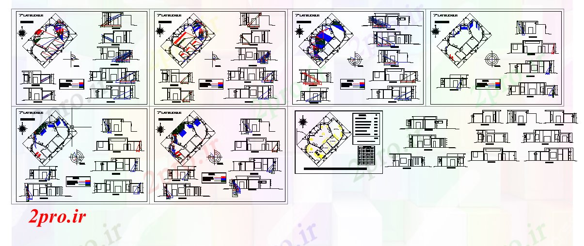 دانلود نقشه مسکونی ، ویلایی ، آپارتمان خانه طراحی اقامت 6 در 15 متر (کد51779)