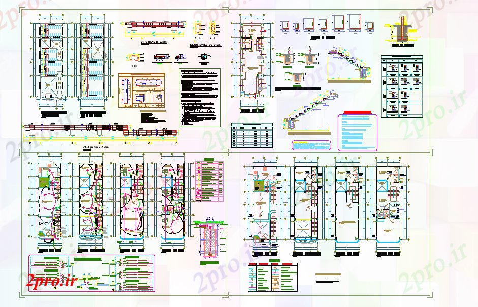 دانلود نقشه مسکونی ، ویلایی ، آپارتمان جزئیات صفحه اصلی 5 در 15 متر (کد51786)