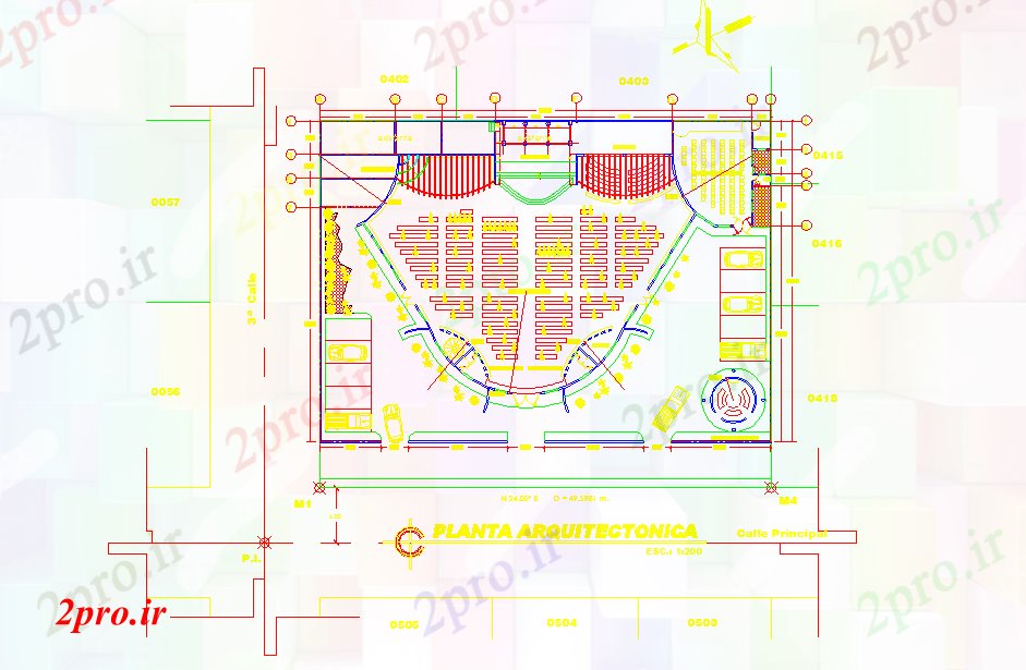 دانلود نقشه کلیسا - معبد - مکان مذهبی طراحی جزئیات کلیسای (کد51791)