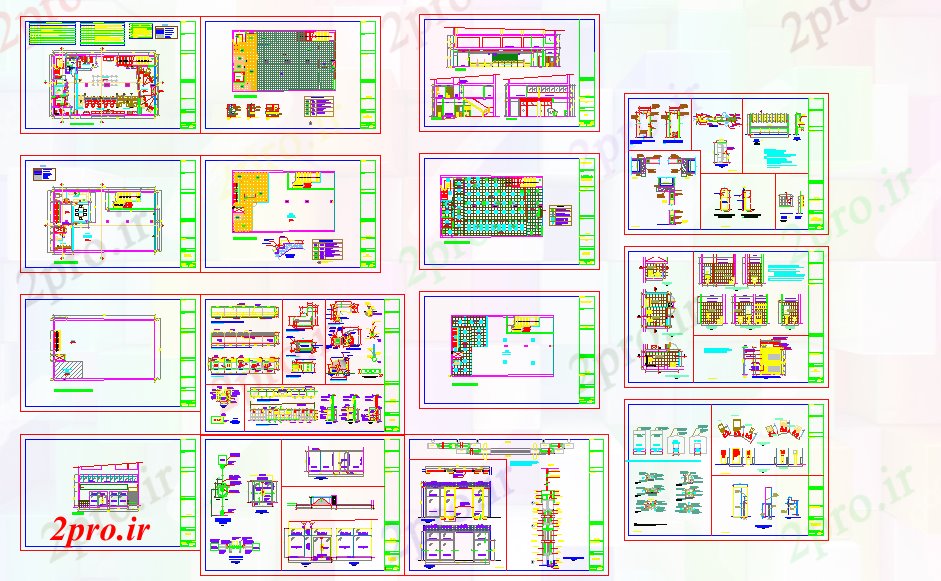 دانلود نقشه ساختمان اداری - تجاری - صنعتی دفتر طراحی  (کد51800)