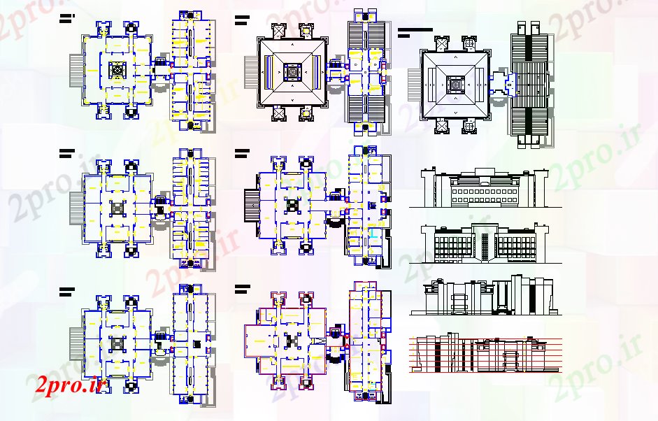 دانلود نقشه دانشگاه ، آموزشکده ، موسسه - طراحی کلاژ 164 در 190 متر (کد51804)