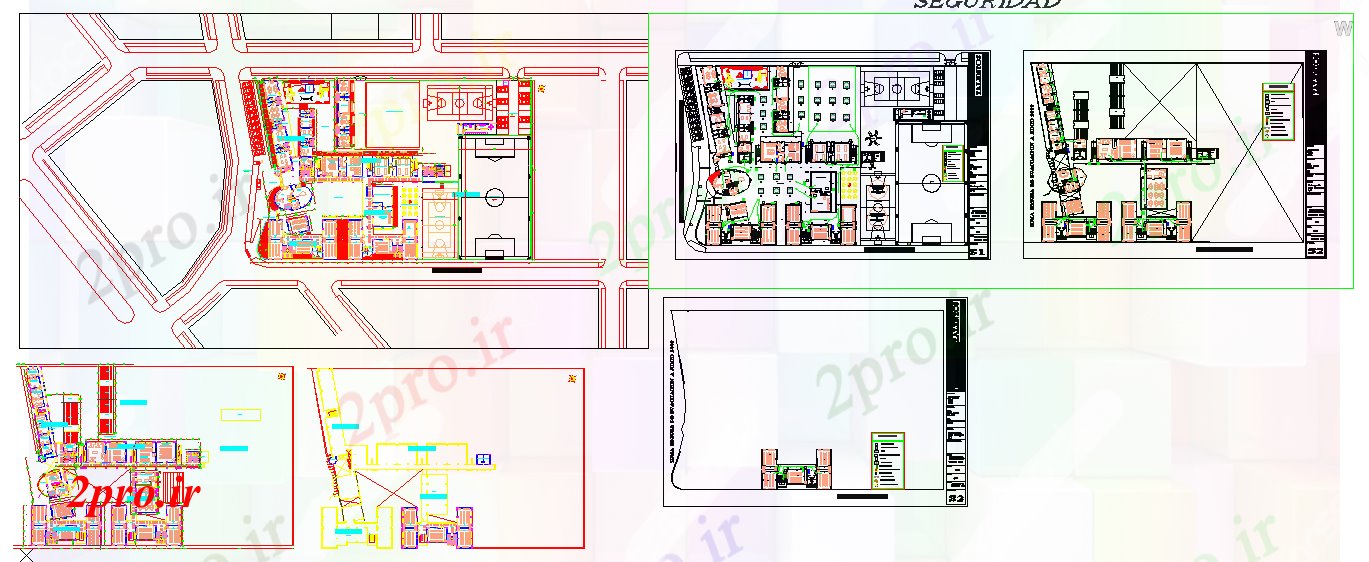 دانلود نقشه دانشگاه ، آموزشکده ، موسسه - کلاژ طراحی دراز کردن طرح 64 در 72 متر (کد51817)