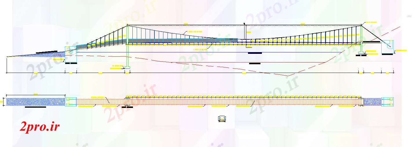 دانلود نقشه جاده و پل جزئیات پل طراحی (کد51834)