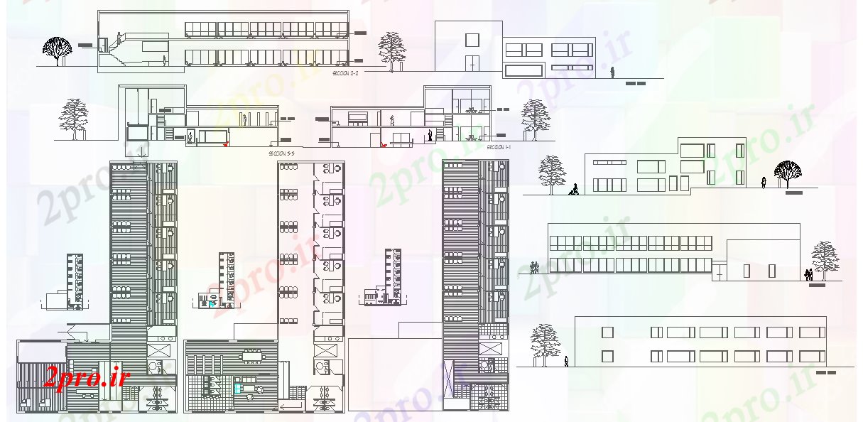 دانلود نقشه بیمارستان - درمانگاه - کلینیک طراحی پروژه مرکز بهداشت 25 در 39 متر (کد51874)