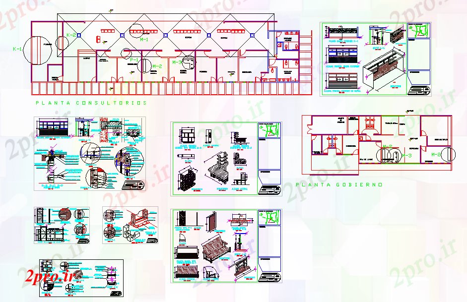 دانلود نقشه بیمارستان -  درمانگاه -  کلینیک بیمارستان داخلی طراحی (کد51890)