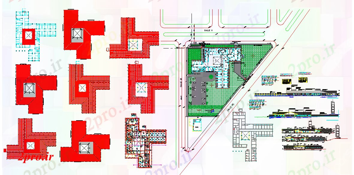 دانلود نقشه مسکونی ، ویلایی ، آپارتمان بیمارستان طراحی پروژه 25 در 31 متر (کد51922)