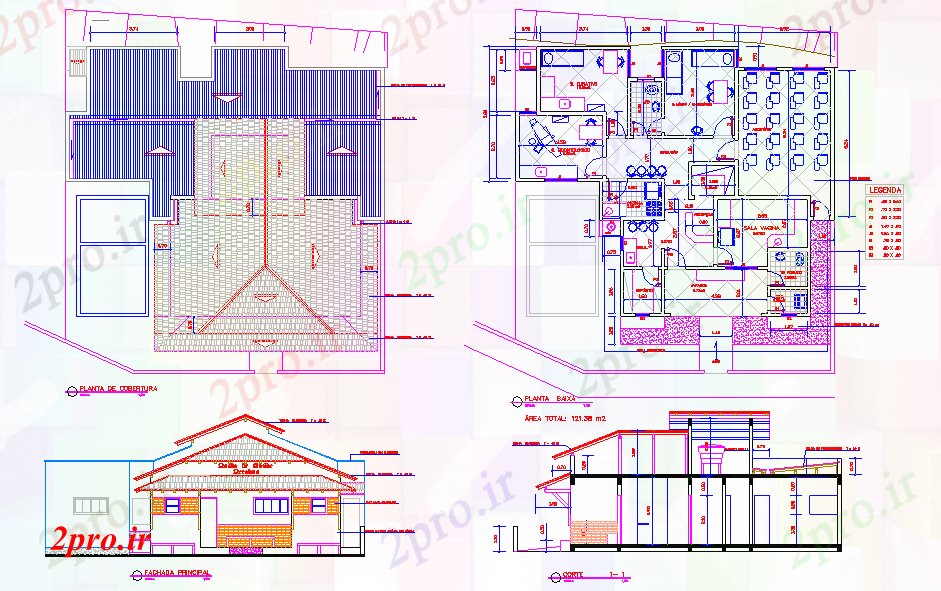 دانلود نقشه بیمارستان - درمانگاه - کلینیک طراحی برای طرحی کلینیک 12 در 13 متر (کد51928)