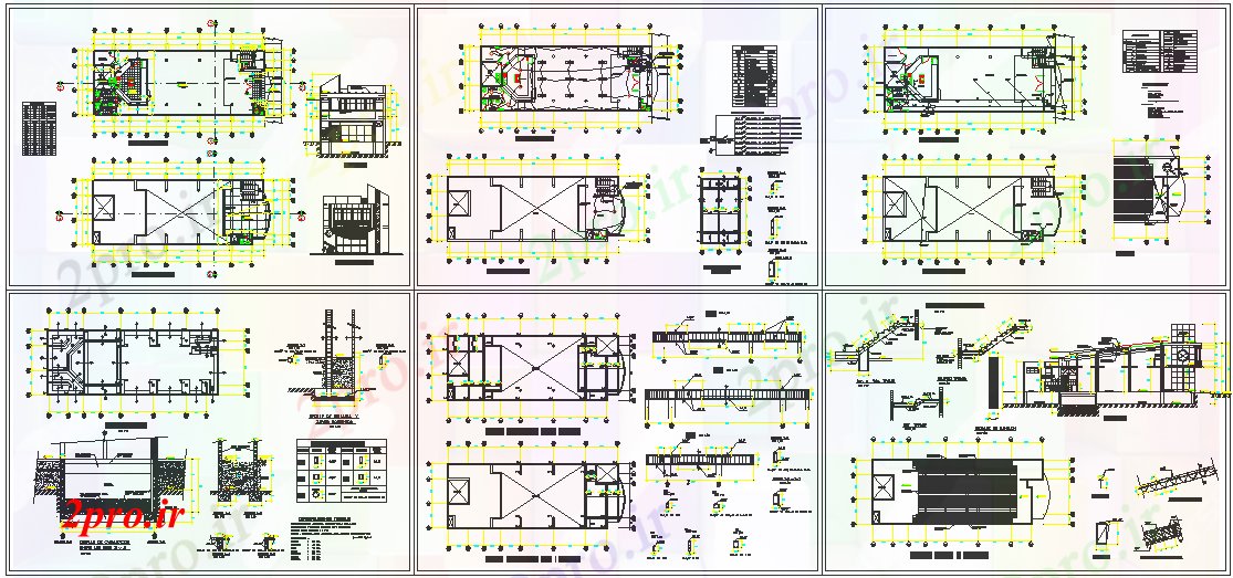 دانلود نقشه مسکونی ، ویلایی ، آپارتمان غذاخوری طرحی جزئیات 8 در 21 متر (کد51931)