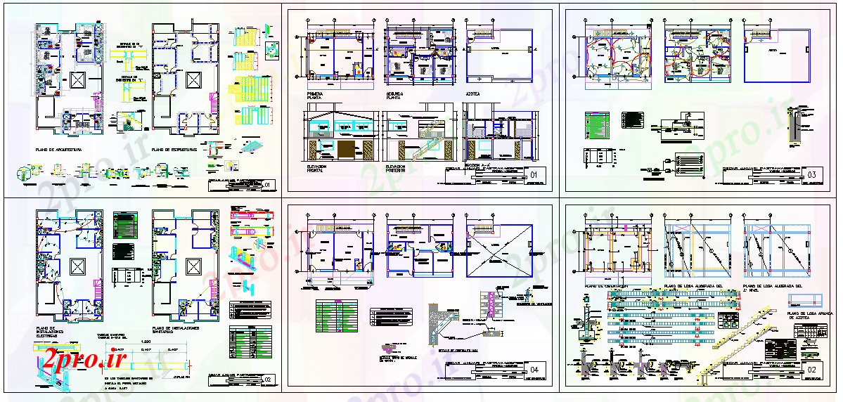دانلود نقشه جزئیات بیمارستان درمانگاه 10 در 16 متر (کد51932)