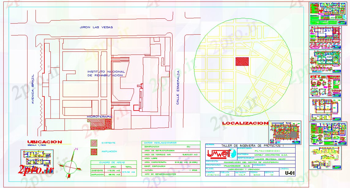 دانلود نقشه  شرکت ، دفتر کار ، سازمان ، ادارهطراحی مرکز آب درمانی (کد51947)