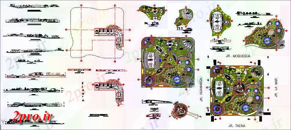 دانلود نقشه برنامه ریزی شهری طراحی پارک شهری (کد51951)