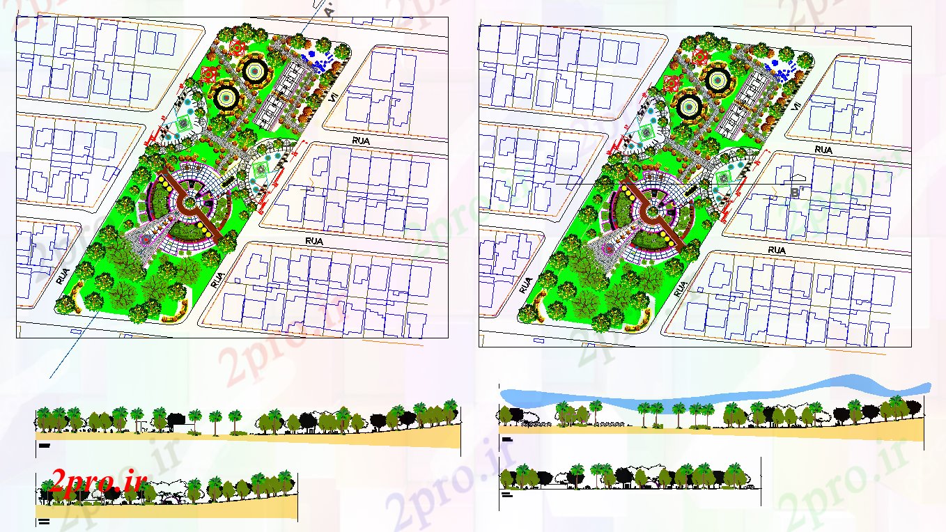 دانلود نقشه پارک - باغ    عمومی طراحی باغ  عمومی (کد51981)