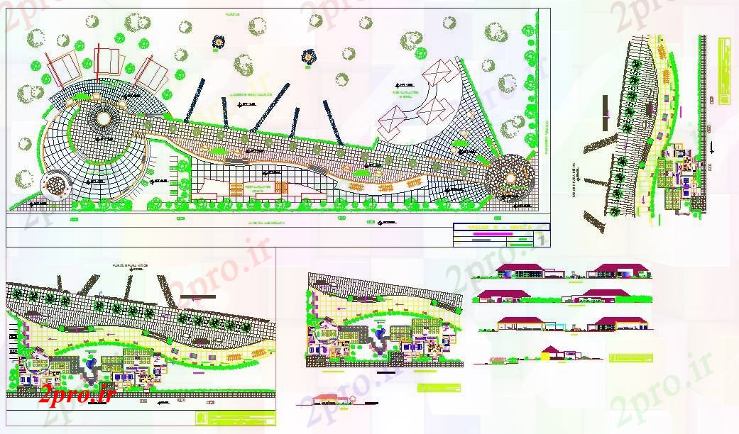 دانلود نقشه هتل - رستوران - اقامتگاه جدید طراحی رستوران برای 14 در 54 متر (کد52007)