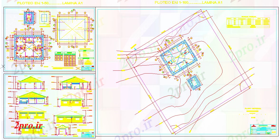 دانلود نقشه بیمارستان - درمانگاه - کلینیک کلینیک طراحی جزئیات 9 در 12 متر (کد52028)