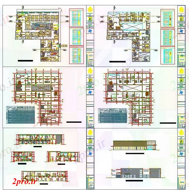دانلود نقشه بیمارستان - درمانگاه - کلینیک طرحی ساختمان مرکز پزشکی 33 در 38 متر (کد52036)