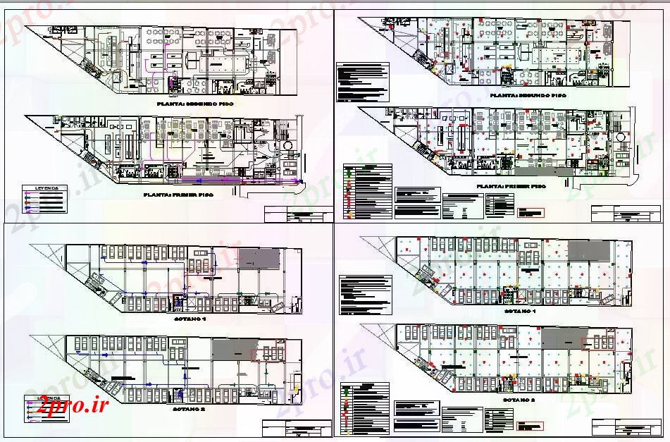 دانلود نقشه هتل - رستوران - اقامتگاه رستوران طراحی 20 در 78 متر (کد52137)