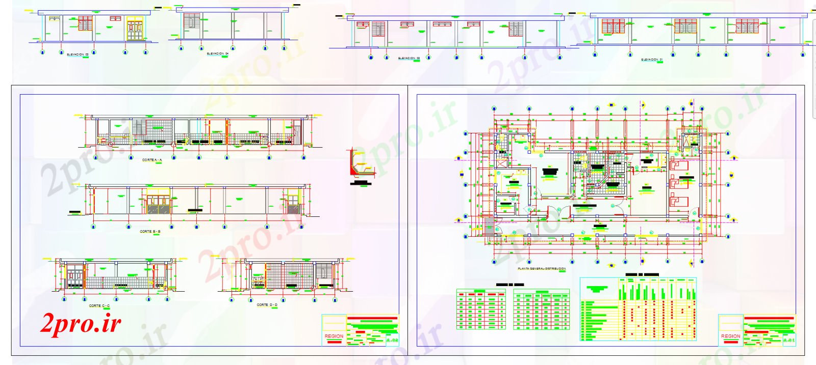 دانلود نقشه بیمارستان -  درمانگاه -  کلینیک مرکز بهداشت طراحی دراز کردن (کد52222)