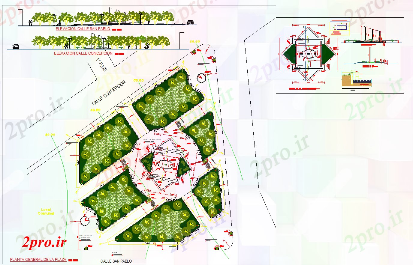 دانلود نقشه باغ باغ  دراز کردن طراحی  (کد52238)