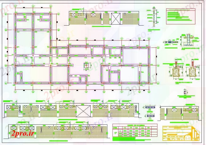 دانلود نقشه بیمارستان - درمانگاه - کلینیک مبانی طرحی مرکز بهداشت و درمان پزشکی 15 در 28 متر (کد52250)