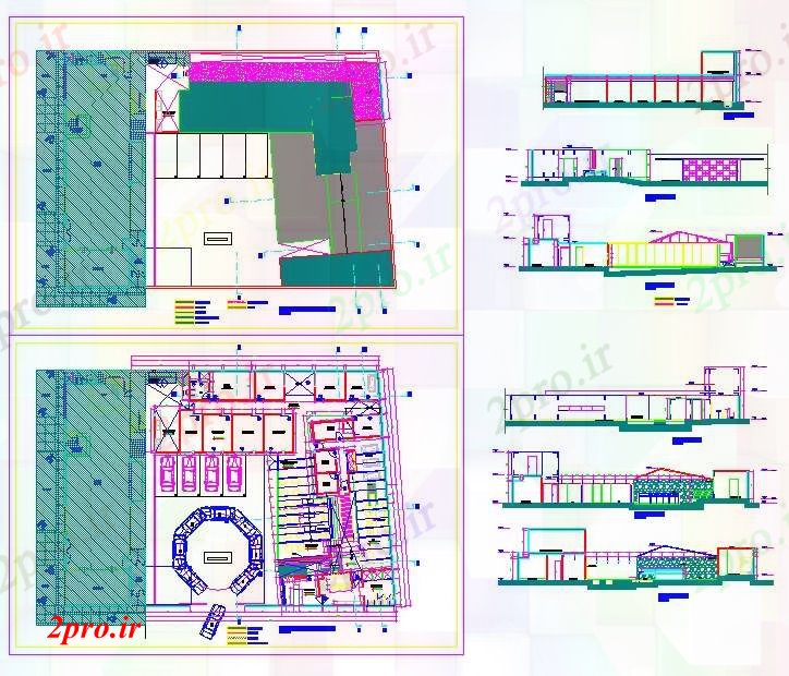 دانلود نقشه هایپر مارکت - مرکز خرید - فروشگاه طرحی اسپا سالن فروشگاه 15 در 26 متر (کد52261)