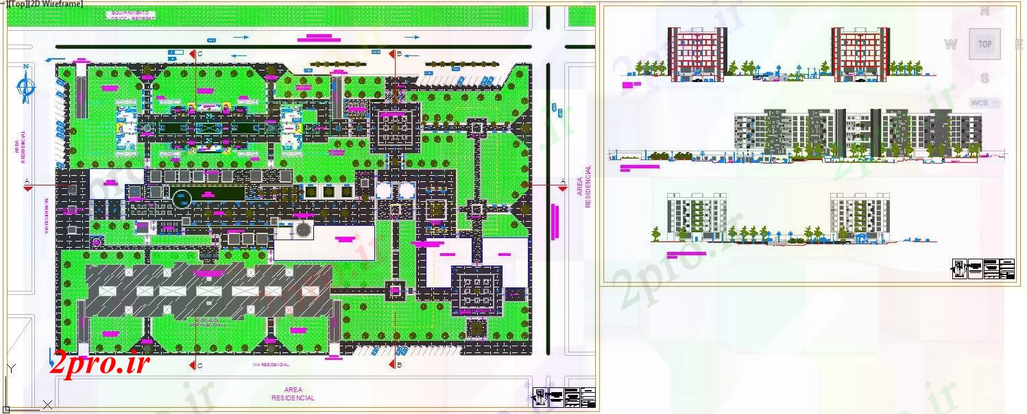 دانلود نقشه مسکونی  ، ویلایی ، آپارتمان  مسکونی  طراحی ساختمان (کد52274)